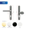 XFORT Uros Polished Brass Offset UPVC Door Handle, (PZ 62/92mm,