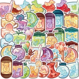 Animal Bottles Stickers for Laptop(40 Pcs),Gift for Kids Teens Adults Girl,Bottle Waterproof Stickers for Water Bottle,Vinyl Stickers for Scrapbook,Journal,Dairy,Skateboard