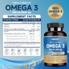 ZEBORA Aceite de pescado Omega-3 de triple potencia 2000 mg