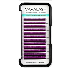 VAVALASH Colored Lash Extensions 0.07mm DD Curl Violet Individual Volume Lashes Extensions 8-15 Mix Length Color Eyelash Extensions for Salon (Violet 0.07-DD, 8-15mm)