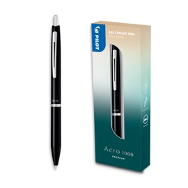 PILOT - Acro 1000 premium Ballpoint Pen in Black Gift Box - Ultra-Smooth Ink for Unmatched Writing Fluidity - Refillable and retractable Ballpoint Pen - Black Ink - Medium Tip