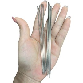 10 Pieces Upholster Sewing Needles Large Eye Needle for Hand Sewing Act Embroidery Leather Craft and Jewellery (6 Inch)