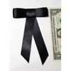 EmilyRose Couture Satin Hair Bow Collection (Alligator Clip, Black)