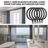 Kinsinder 60 Pieces Metal Curtain Rings, Rings for Curtain Rods