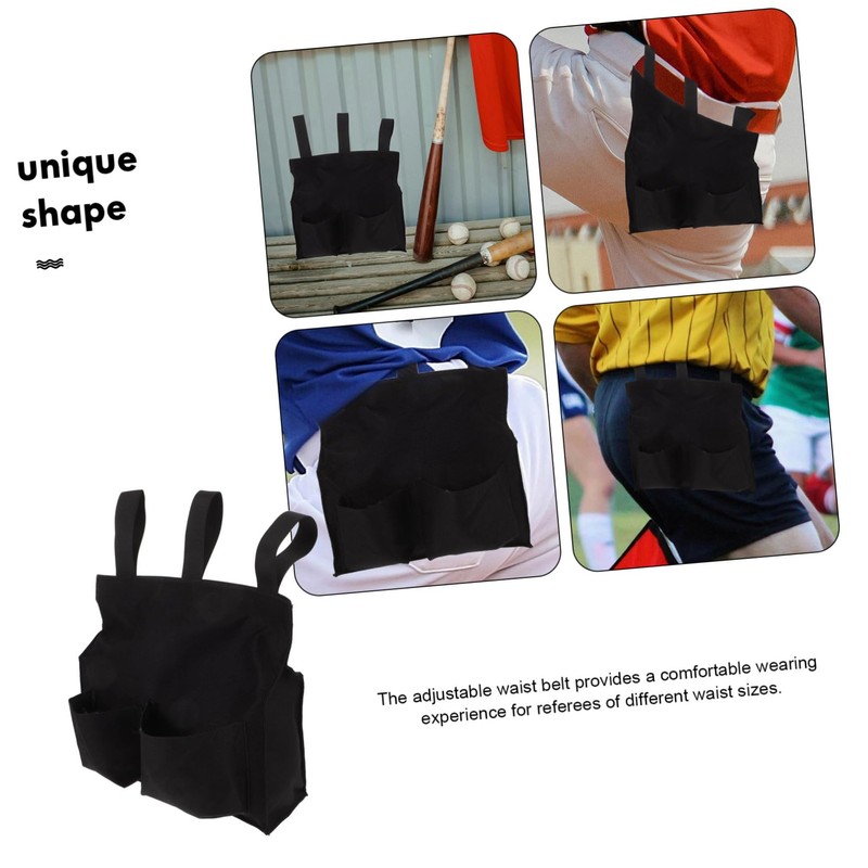 Mipcase Pouch for Baseball Umpire Waist Bag Side Pocket Storage