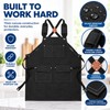 Canvas Work Apron for Kitchen & Gardening – Adjustable Utility