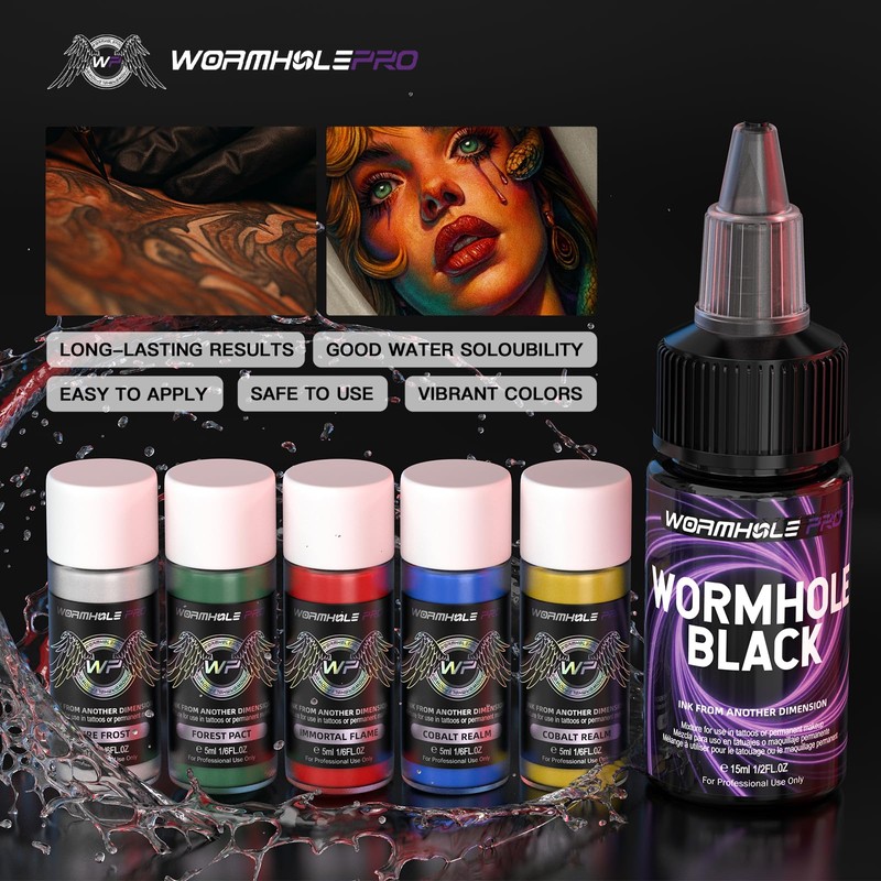 Wormhole Tattoo Gun Kit Wireless Tattoo Kit Tattoo Machine with