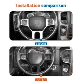 JeCar 5pcs Carbon Fiber Interior Trim Kit for 2012-2017 Dodge Ram 1500 Interior Accessories