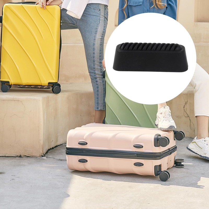 RDEXP 4pcs Black Feet Pads for Suitcase Luggage Holder Side