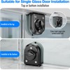 Ranbo Frameless Glass Door Floor Lock, Clamp-On No-Drill, 304 Stainless