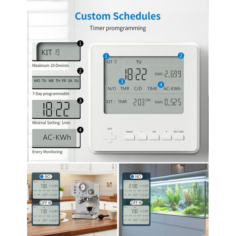 2 Pack Outlet for ISyncPlug Wireless Expandable Outlet Timer, Plug-in