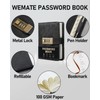 WEMATE Password Book with Lock, Password Book with Alphabetical Tabs