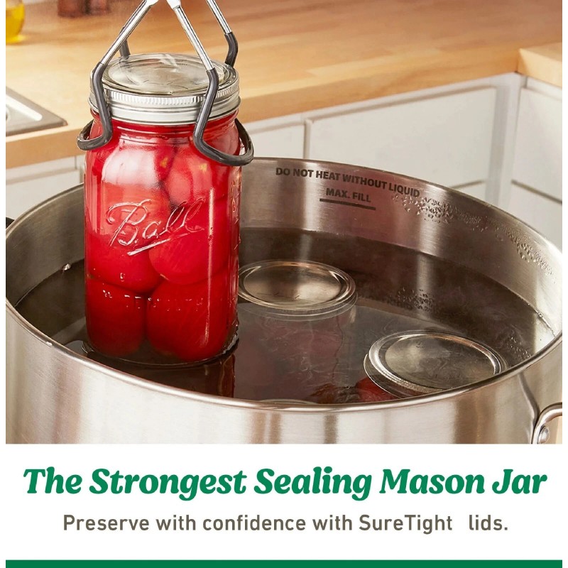 Ball Regular Mouth 16oz Pint Mason Jars with Lids &