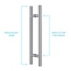 Togu TG-6012 24 inches Solid Standoffs Heavy-Duty Commercial Grade-304 Stainless