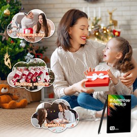 FUAOIS Stocking Stuffers for Kids Teens, Art Supplies 12 Rainbow Colored Pencils for Kid 4-12 Year Old