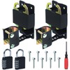 LAWNEAGLE 2 Pack S16100700 Small Black Two Way Lockable Gate