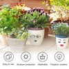 12 Pcs Face Stickers, Face Stickers for Flower Pots, Face