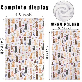 MYSOMY Golden Doodle Kitchen Towels Golden Doodle Owner Gifts Goldendoodle Dish Towels Golden Doodle Themed Gifts Golden Doodle Mom Kitchen Merch (Golden Doodle kt UK2)