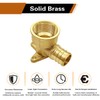 BesNPT 4 Pcs Brass Drop Ear Elbow Pex 1/2" x