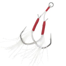 VMC HOOK ASSIST HOOK LIGHT JIGGING 7117AH - By 3, N°3/0, Etain Brillant
