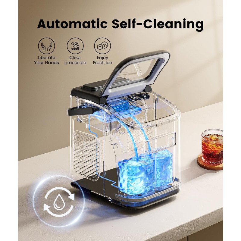 ecozy Smart Ice Maker, Portable Ice Makers Countertop with App