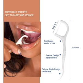 300 Pack Dental Floss Picks Individually Wrapped, Single Wrapped Floss, Travel Dental Floss, Unflavored Floss Picks,Dental Flossers,Floss Sticks,Tooth Floss,Dental Picks Disposable