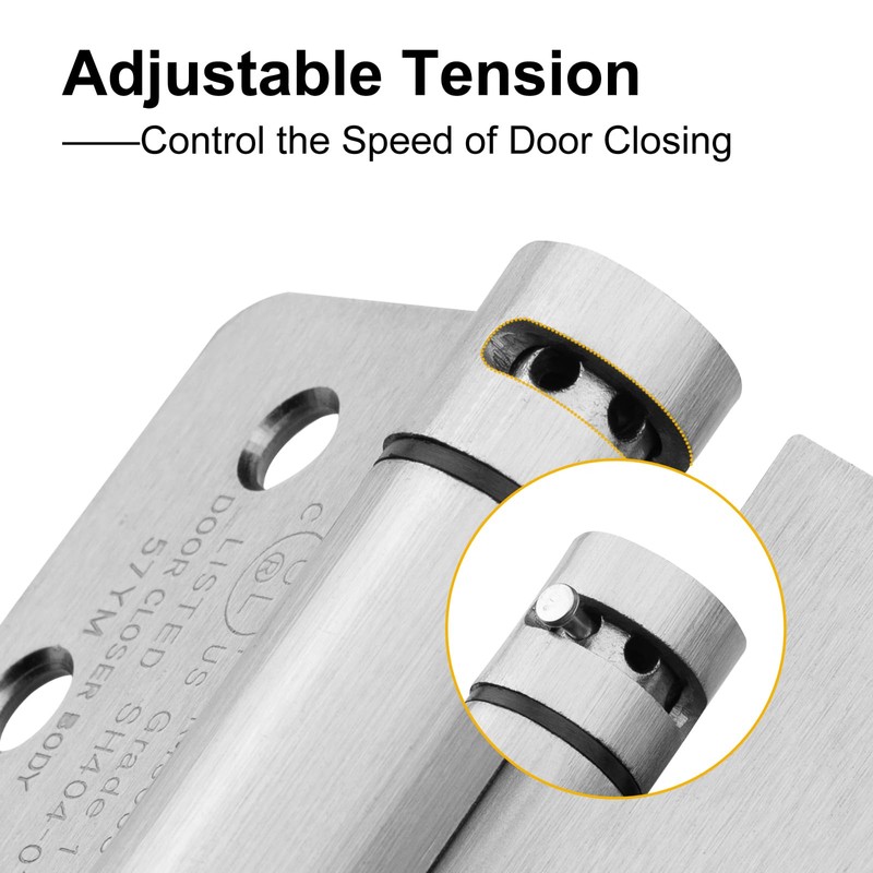 Haidms 3 Pack Self Closing Door Hinges 4 Inch Brushed