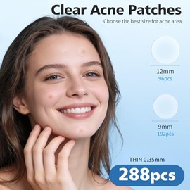 QUSTERE- Parches para granos en la cara, parches hidrocoloides para el acné, lindas cubiertas para granos en forma redonda, pegatinas para manchas con