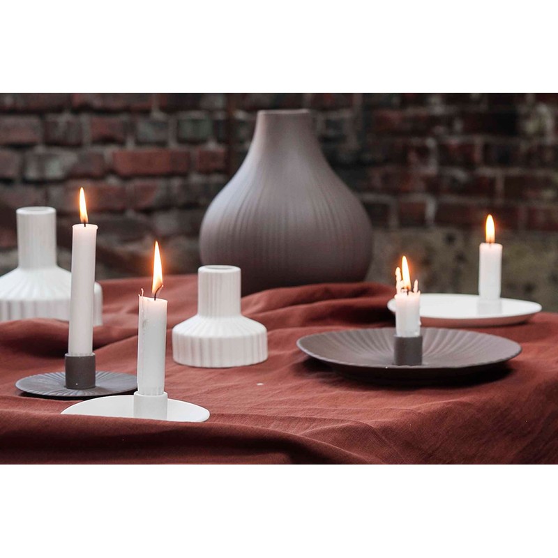 SAMSET Small White Ceramic Vase