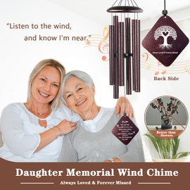 Doopeer Doopeer Memorial Gifts for Loss of Daughter, 32" Sympathy Wind Chimes for Loss of Daughter, Loss of Daughter Sympathy Gift, Bereavement Gifts in Memory of a Loved Daughter