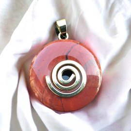 Steinfixx® - Premium Mahogany Obsidian Doughnut Optional Necklace with Silver or Gold Pendant and 80 cm Leather Cord | Healing Stone | Gemstone | Chakra Stone, Gemstone Crystal gemstone Mahogany