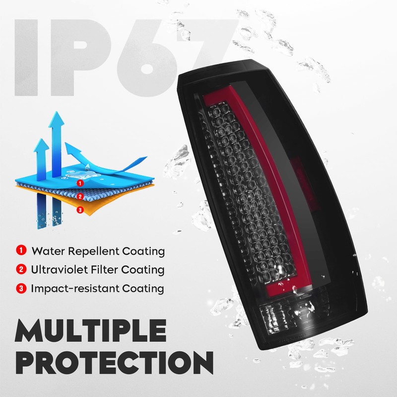 Cenfeild LED Tail Lights Pair Compatible with Chevy Avalanche 2007-2013