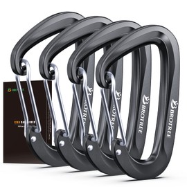 Brotree, Locking carabiner 12KN (1, auto lock, ultra lightweight 0.7 oz (21 g), hammock, camping, backpack, fall prevention