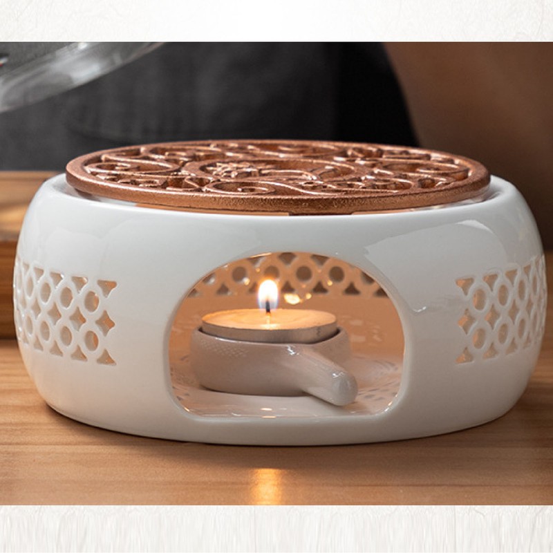 Ceramic Teapot Warmer Hollowed Pad Concave Bottom Practical Multifunction Teapot