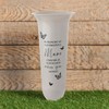 Grave/Memorial/Marker White Plastic Vase - MUM - With Spike