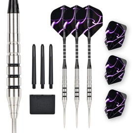 LinkVisions 90% Tungsten Professional Steel Tip Darts Set Point Protector 22g/24g