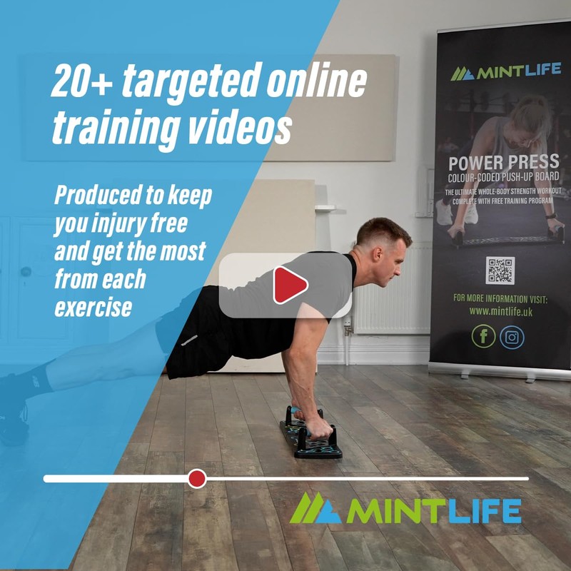 Mintlife© Pushup Board For Men & Women + FREE 30-Week
