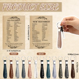 HyDren 36 Set Inspirational Church Gift Bible Verse Keychains Religious Cards with Opp Bags Motivational Silicone Key Ring Christmas Gift Appreciation Gift for Teacher Employee Coworker