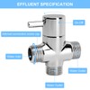 3-Way Diverter Valve Shower G1/2 T-Adapter Solid Brass Chrome-Plated Ceramic