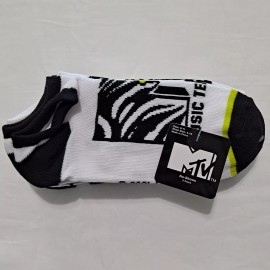 MTV Women's 5 Pair MTV Music 9-11 No-Show SOCKS Shoe Size 4-10 Men's shoe size 3-8