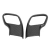 2Pcs Gear Shift Knob Cover Trim Protective Carbon Fiber Gear