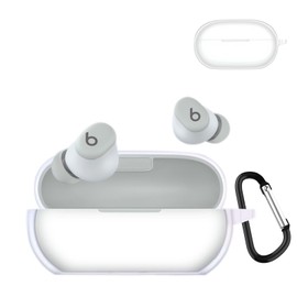 TOORQR For Beats Solo Buds Case Cover, Beats Solo Buds TPU Material Case, Protective Cover, Waterproof, Dustproof, Drop Prevention, Scratch Resistant, Full Protection, Lightweight, Carabiner Included