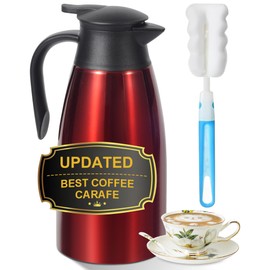 70oz Thermal Coffee Carafe, Updated Insulated Stainless Steel Coffee Carafes for Keeping Hot Coffee & Tea Hot Beverage-12Hours, Double Walled Vacuum Coffee Carafe