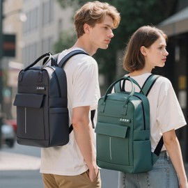 Lekespring Backpack Waterproof Women's Men's Laptop Backpack, black, L, Casual