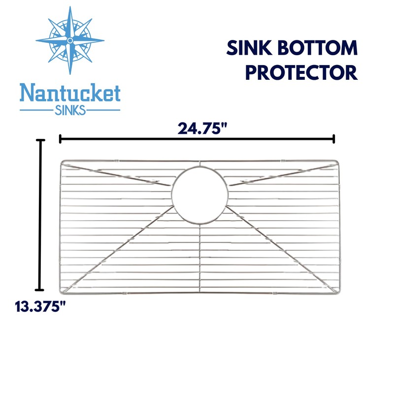 Nantucket Sinks BG-PR3018 Bottom Grid, Large, Chrome