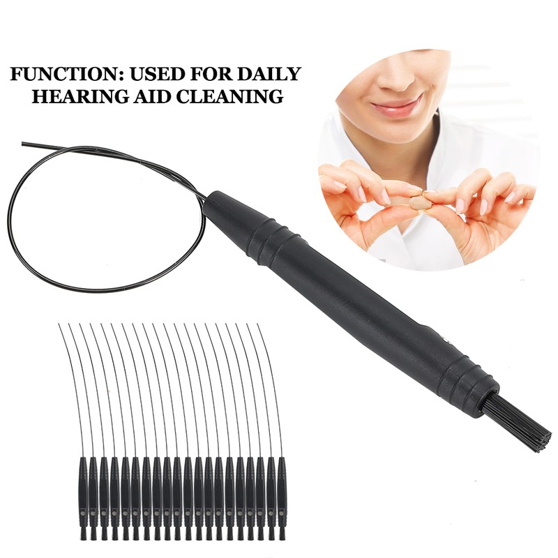 20pcs Hearing Aid Cleaning Brush Wire Cleaner Multifunctional Hearing Aid