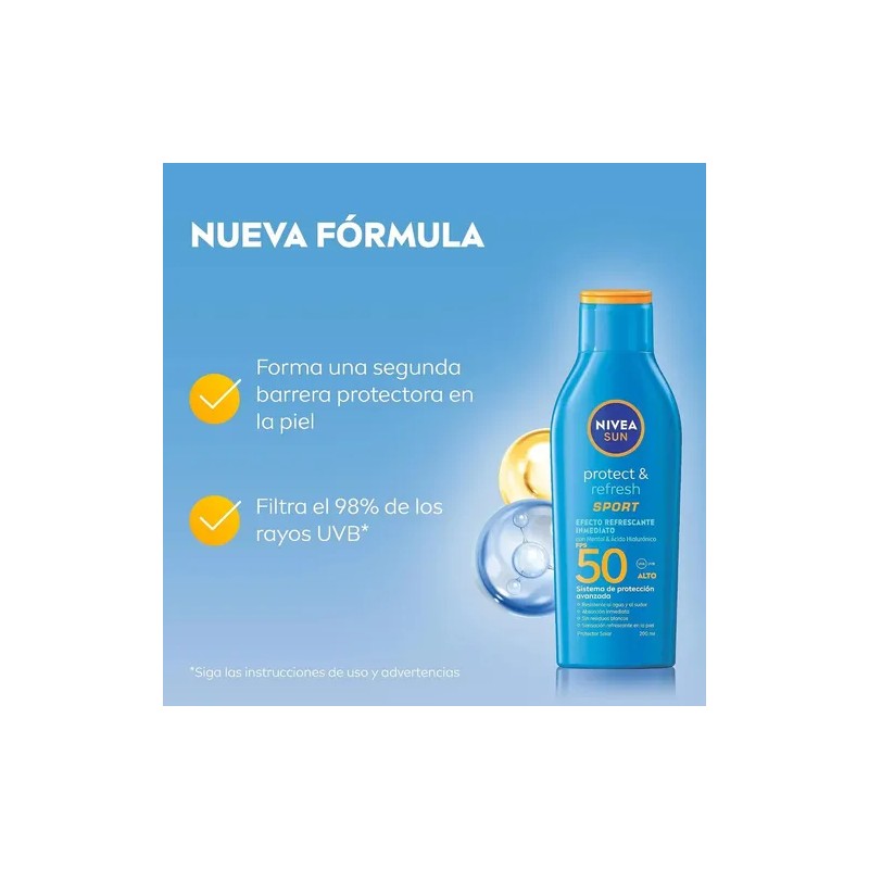 Protector Solar Corporal Nivea Sun Protect Refresh Sport Loción Fps