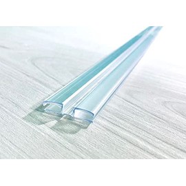 DistinctAndUnique Clear PVC Piano Style Living Hinge for 3/16" (4.5mm) or 1/8" (3mm) Material: No Screws or Glue - DIY for Plexiglass, Acrylic, Glass & More (24 inch, 1 Piece)