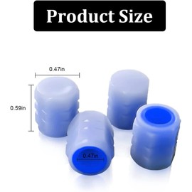 Tire Valve Stem Caps for Car, 12PCS Noctilucous Tire Air Caps Cover, Illuminated Auto Wheel Valve Stem Cap, Car Accessories Universal for Car, Truck, SUV, Motorcycles, Bike (Blue)