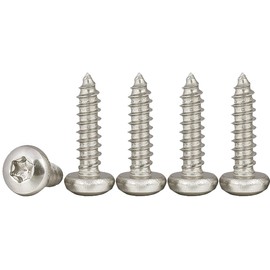 Drenky Wood Screws Stainless Steel Pack of 100 Torx Screws M3 x 12 mm Self-Tapping Screws Stainless Steel A2 V2A Rounded Head Screws Wood Full Thread for Wooden Parts